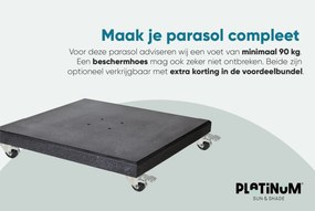 Platinum Challenger rechthoek zweefparasol T2 Premium - 2,6 x 3,5 m. - Champagne Teak
