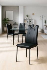 Pakket 4 Risol Stoelen Kunstleer