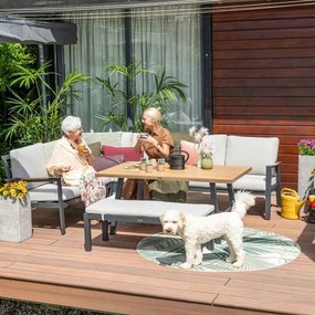Garden Impressions Lissabon lounge dining set 6-delig - valley sand