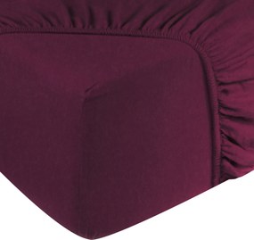 Hoeslaken flanel - 100% katoen - 140x200 - aubergine