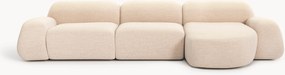Modulaire bouclé hoekbank Wolke (4-zits)
