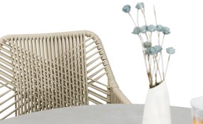 Tuinset Ronde Tuintafel 6 personen 160 cm Aluminium/wicker Taupe  Coco Vedra/Sand