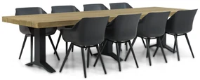 Tuinset 8 personen 330 cm Kunststof Grijs Hartman Sophie