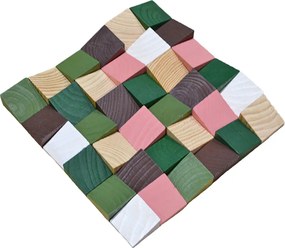 Houten Mozaïekpaneel | Rich Pine | 30×30 cm | Hout | Tegel