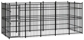 vidaXL Hondenkennel 9,22 m² staal