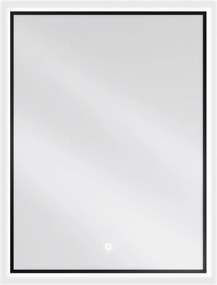 Mexen Erma verlichte badkamerspiegel 60 x 80 cm, LED 6000K, anti-condens, zwarte lijst - 9814-060-080-611-70