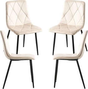 Set 4 Lyke Fluwelen Stoelen