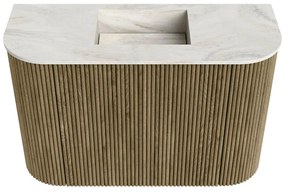 Mondiaz Joya DLux 65cm toiletmeubel ronding links/rechts dusk met wastafel faye midden zonder kraangat ostra