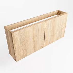 Mondiaz FOWY fonteinonderkast - 110x22x50cm - 2 deuren - push to open - softclose - Washed Oak FOWYTO110Was2D