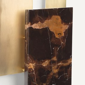 Wandlamp in marmer en messing, Portson