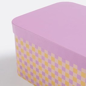 Set van 2 opbergboxen met deksels, Lena