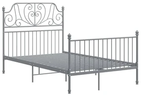 vidaXL Bedframe metaal grijs 120x200 cm