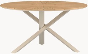Ronde tuintafel Mexico met teakhouten tafelblad, Ø 140 cm