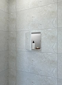 Mueller Round inbouwnis betegelbaar RVS 30x30x14cm