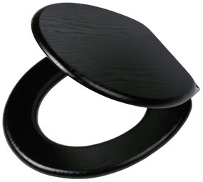 Tiger Soft-close toiletbril Blackwash MDF zwart 252030746