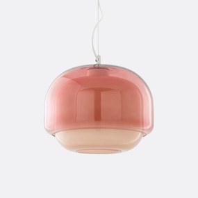 Hanglamp in gekleurd glasØ30,5 cm, Kinoko