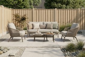 Stoel en Bank Loungeset 4 personen Rope Taupe  Coco Livo