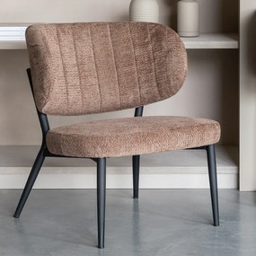 Bruine Fauteuil Met Ronde Rugleuning