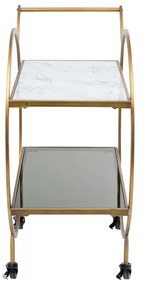 Kare Design Loft Ronde Design Trolley Messing - 74 X 40cm.