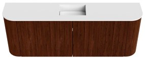 Mondiaz Joya 115cm toiletmeubel ronding links/rechts ruby met wastafel faye midden 1 kraangat talc
