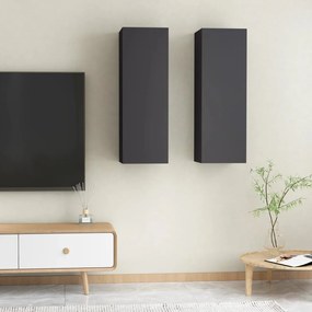 vidaXL Tv-meubelen 2 st 30,5x30x90 cm spaanplaat grijs