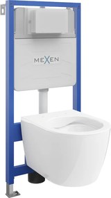 Mexen inbouwset WC frame Fenix Slim met WC pot Carmen, wit glans - 6103388XX00