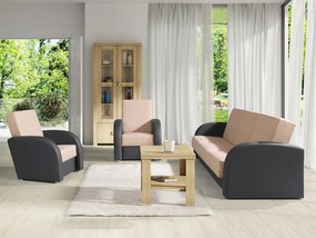 Gestoffeerde meubelset Providence 173, Aanwezig, 107 kg, Aanwezig, Eco-leder + Stof, Poten: Kunststof, Hout