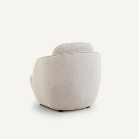 Fauteuil in mêlee katoen, bolvormig, Alpine