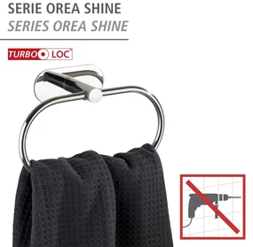 Wenko Orea turbo-loc handdoekring RVS glans
