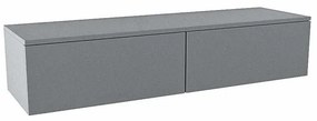 Mondiaz ALAN MODULE Wastafelonderkast - 140x41x30cm - 2 lades - push to open - Plata A45294Plata