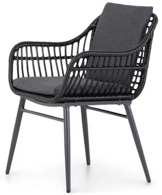 Tuinset 6 personen 240 cm Wicker Grijs Coco Coco Leonardo