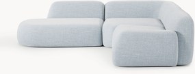 Modulaire bouclé hoekbank Wolke (4-zits) met chaise longue