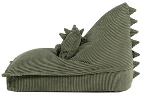 Kinder Zitzak Dino Lounger & Kussen Set - Groen