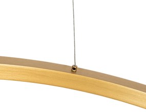 Eettafel / Eetkamer Hanglamp goud 80cm incl. LED 3-staps dimbaar - Girello rond Binnenverlichting Lamp