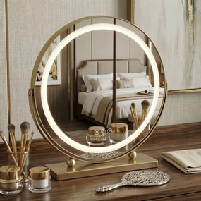 LED Spiegel MAKE-UP L.Gold 40 cm