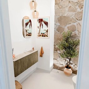 Mondiaz Joya DLux 100cm toiletmeubel dusk met wastafel faye rechts 1 kraangat frappe