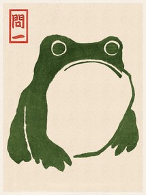 Kunstdruk Japanese Grumpy Toad (Frog Print 1) - Matsumoto Hoji, (30 x 40 cm)