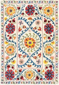 Wasbaar jacquard in- & outdoor vloerkleed Suzani