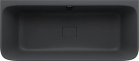 Polysan Skylla halfvrijstaand bad antraciet mat mineraalmarmer 170x75cm