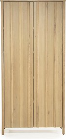 Hoge Wandkast Eikenhout Naturel - 102x47x210cm.