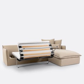 Hoekbank, afneembare hoes, 4 zits, dik linnen, Odna