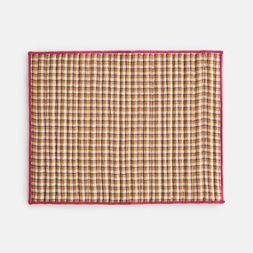 Set van 2 geweven geruite placemats van tetra, NINON