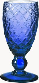 Mondgeblazen witte wijnglazen Diamond, 6-delig