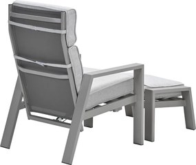 Garden Impressions Lora loungestoelen taupe - Lucas bijzettafel Ø50 cm
