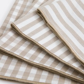 Set van 4 servetten, 30% gerecycled katoen, geweven-geverfd, SOIZIC