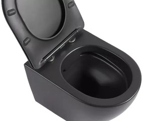 Lambini Design Kala hangend randloos toilet met softclose zitting zwart mat