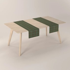 Dekoria Rechthoekige tafelloper, groen-rood ruit, 40 x 130 cm