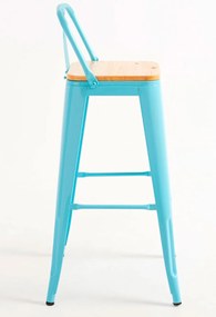Kruk Torix met rugleuning van natuurlijk hout