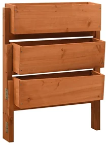 vidaXL Plantenbak inklapbaar 60x14x75 cm massief vurenhout oranje