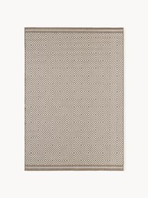 Outdoor dubbelzijdig vloerkleed Reddy met ruitjesmotief